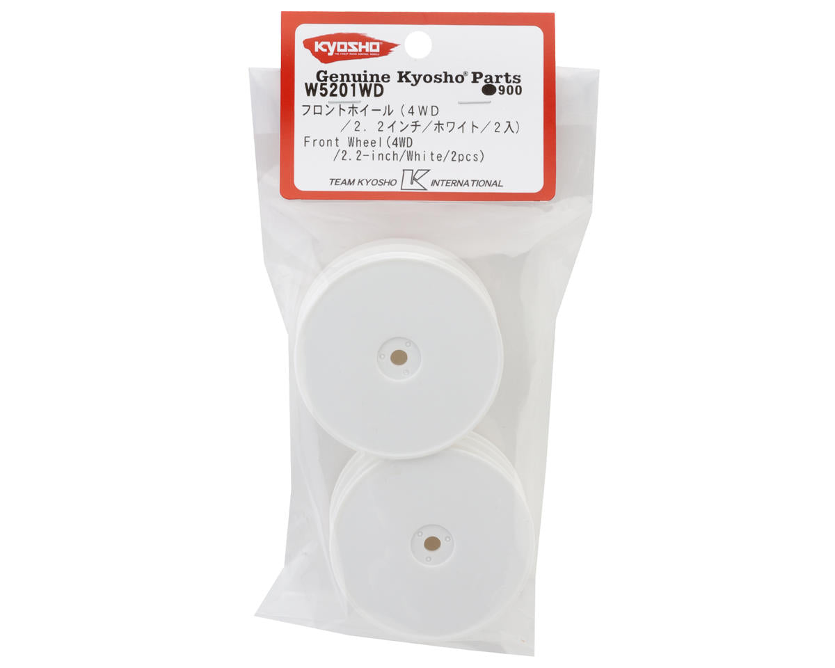 Kyosho 12mm Hex 2.2" 4WD Front Wheels (2) (White)