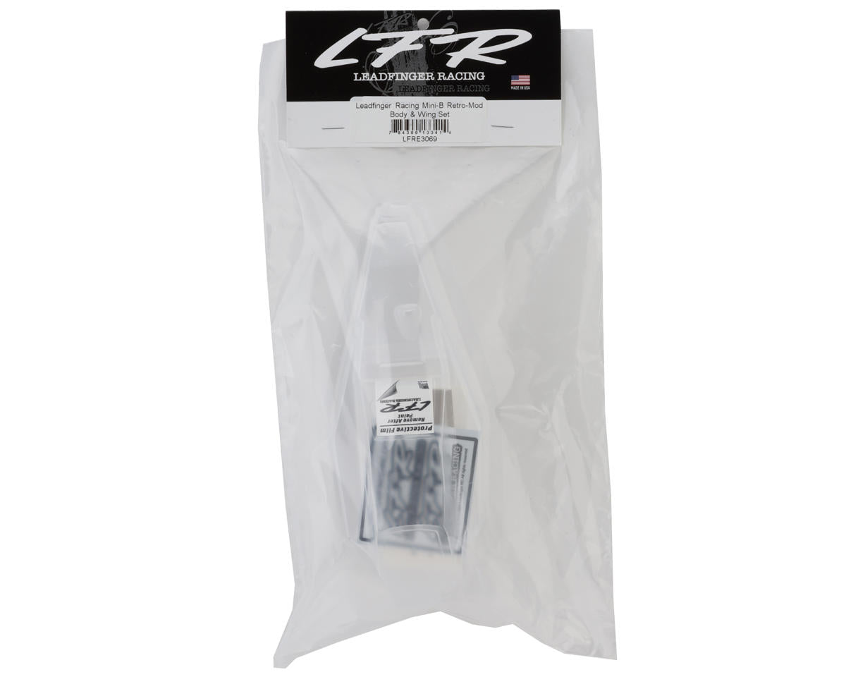Leadfinger Racing Losi® Mini-B Retro-Mod Body (Clear)