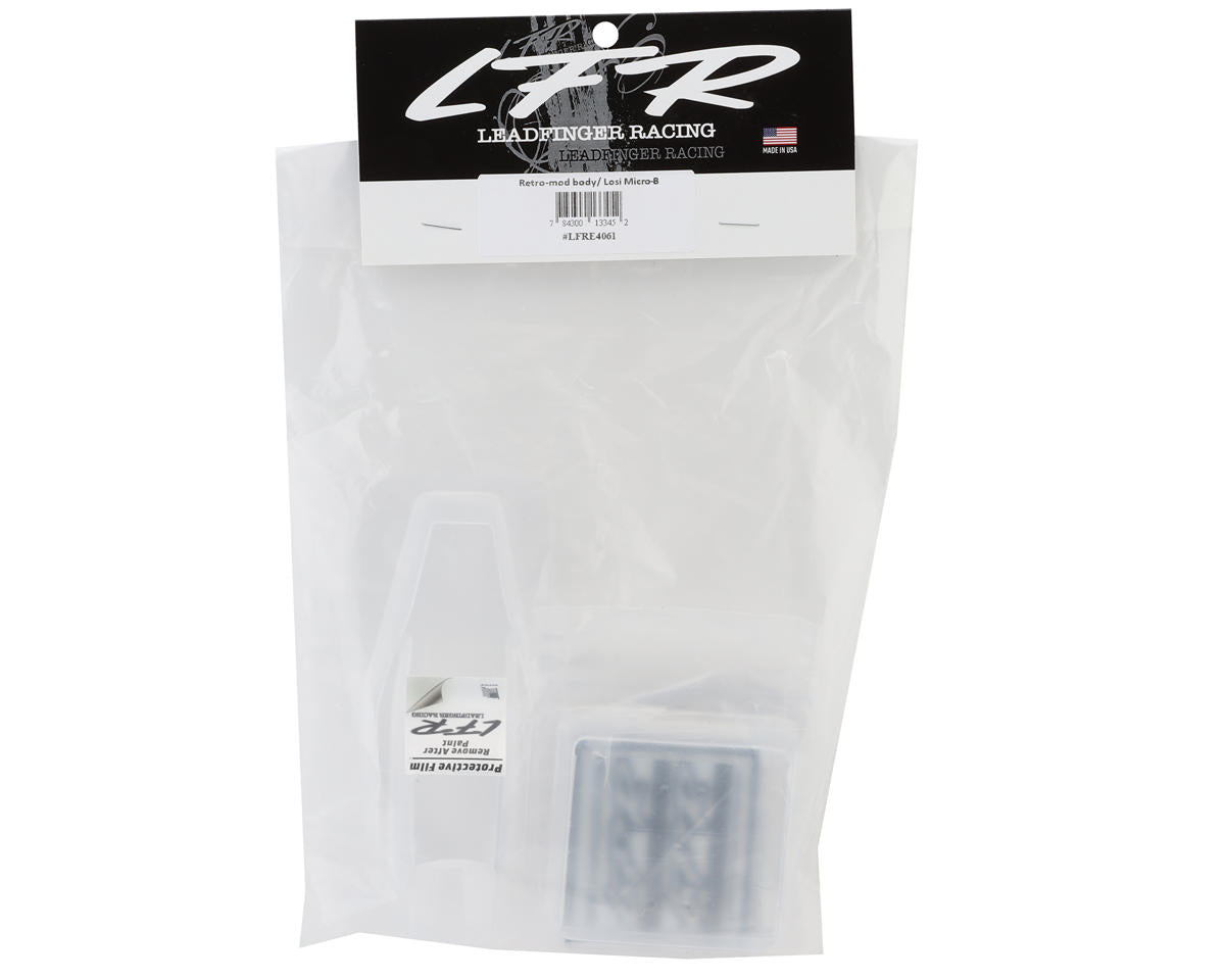 Leadfinger Racing Micro-B Retro-Mod Body & Wing Set (Clear)