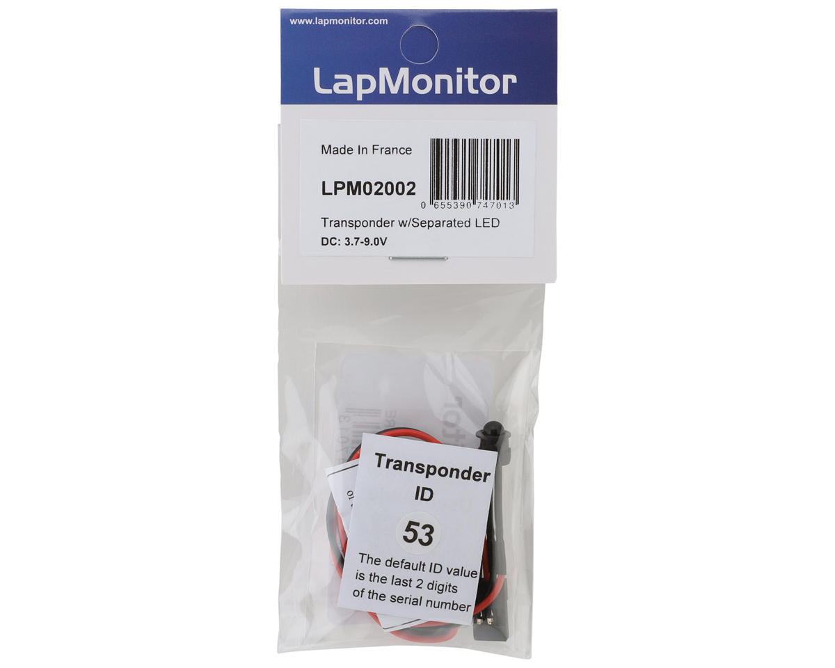 LapMonitor Transponder w/Separated LED (JR/Futaba Connector)