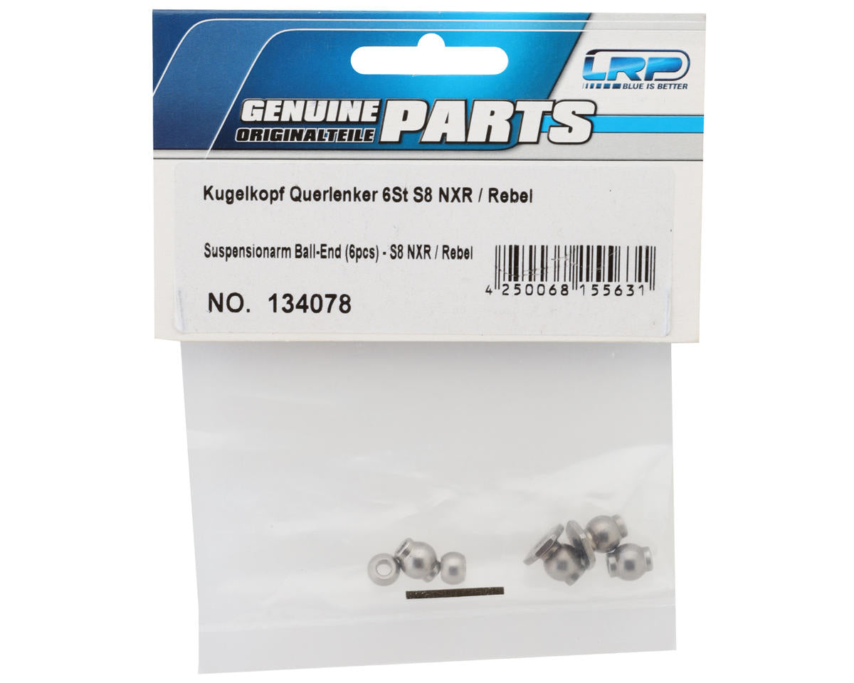 LRP S8 Rebel Suspension Arm Pivot Ball Set (6) (BX/BXe)