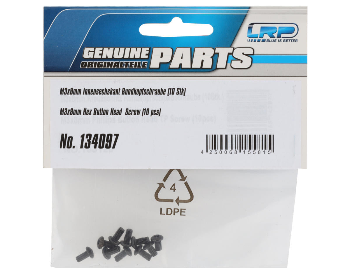 LRP 3x8mm Button Head Screws (10)