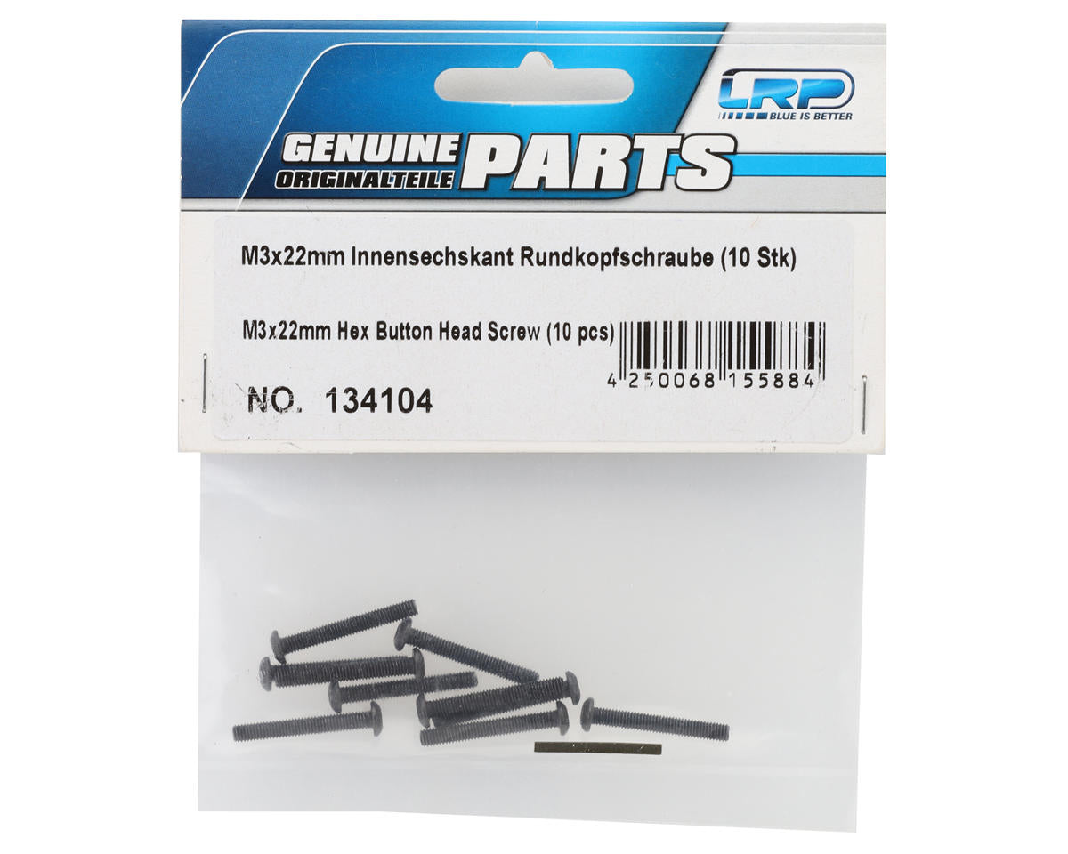 LRP 3x22mm Hex Button Head Screw (10)