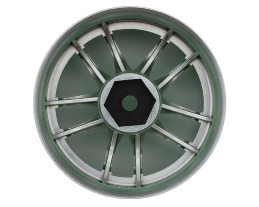LAB Work Emotion CR3P 1/10 Drift Wheels (Chrome/Neon Green) (2) (6mm Offset)