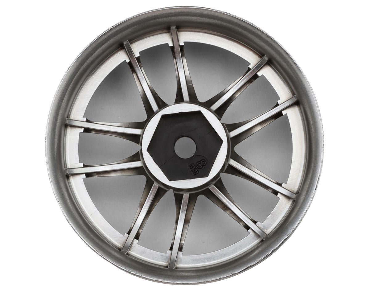LAB Work Emotion CR3P 1/10 Drift Wheels (Matte Black/Chrome) (2) (8mm Offset)