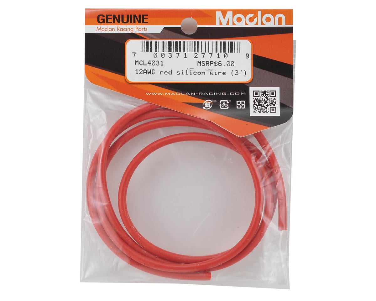 Maclan 12awg Flex Silicon Wire (Red) (3')