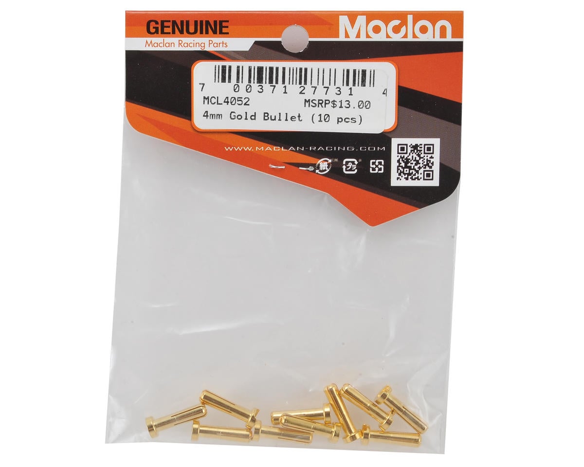 Maclan Max Current 4mm Gold Bullet Connectors (10)
