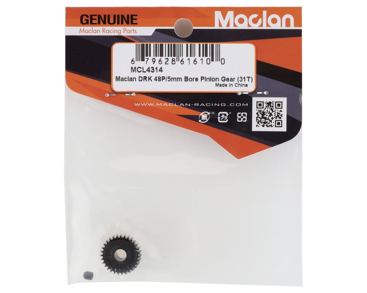Maclan DRK 48P Steel Pinion Gear w/5mm Bore (31T)