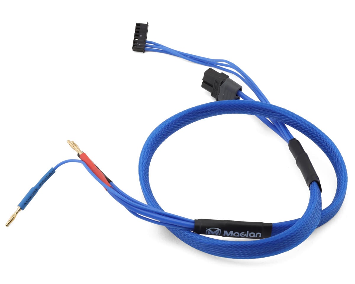 Maclan 2S 2mm Bullet Charge Cable w/XT60 Connector (Blue) (60cm) (16awg)