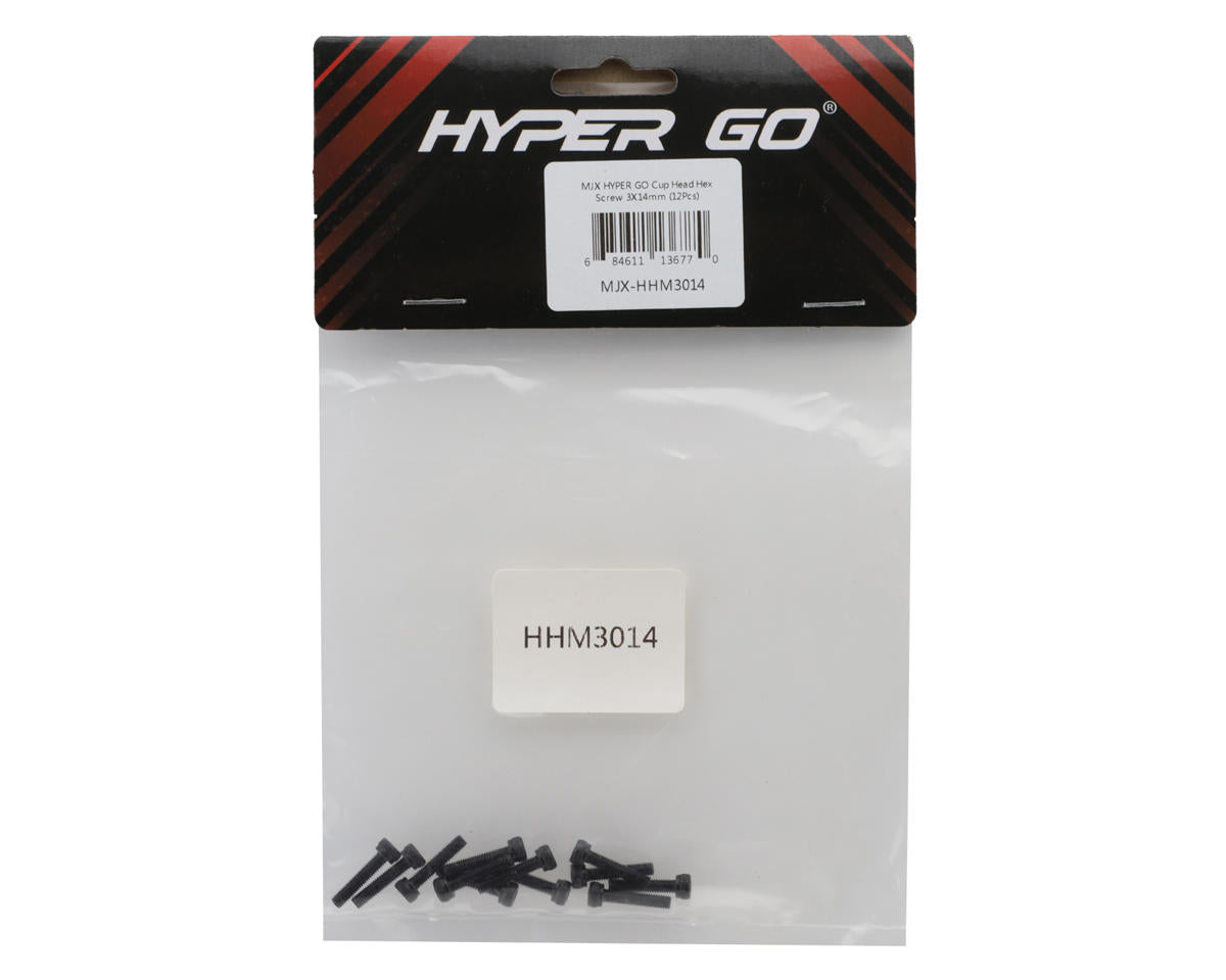 MJX HYPER GO Cap Head Hex Screws (12) (3x14mm)