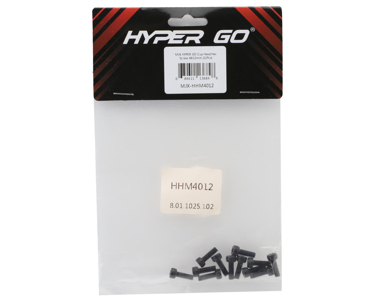 MJX HYPER GO 4x12mm Cap Head Hex Screws (12)