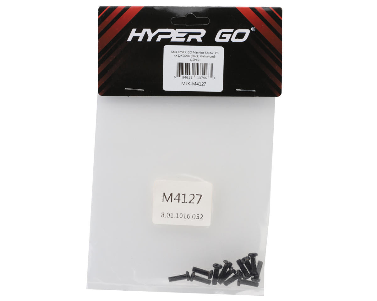 MJX HYPER GO 4x12mm Galvanized Button Head Philips Screw (12)