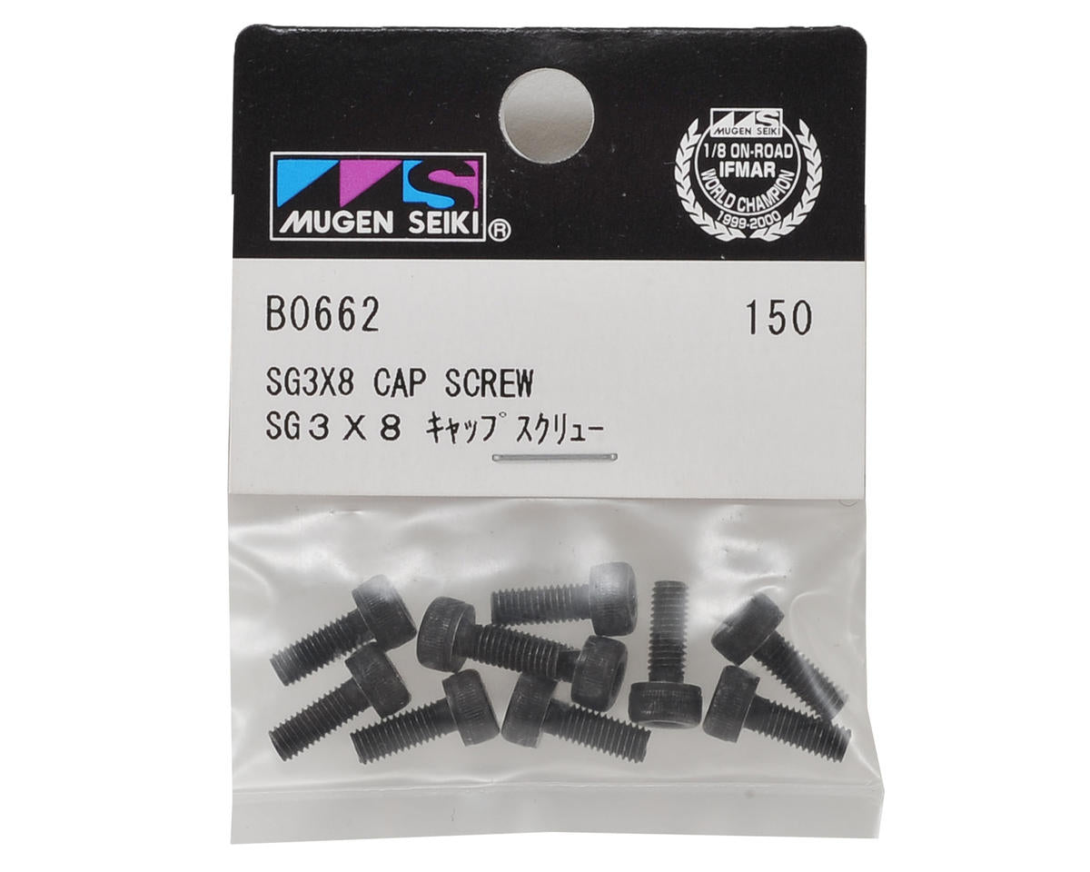 Mugen Seiki 3x8mm SG Cap Head Screw (10)