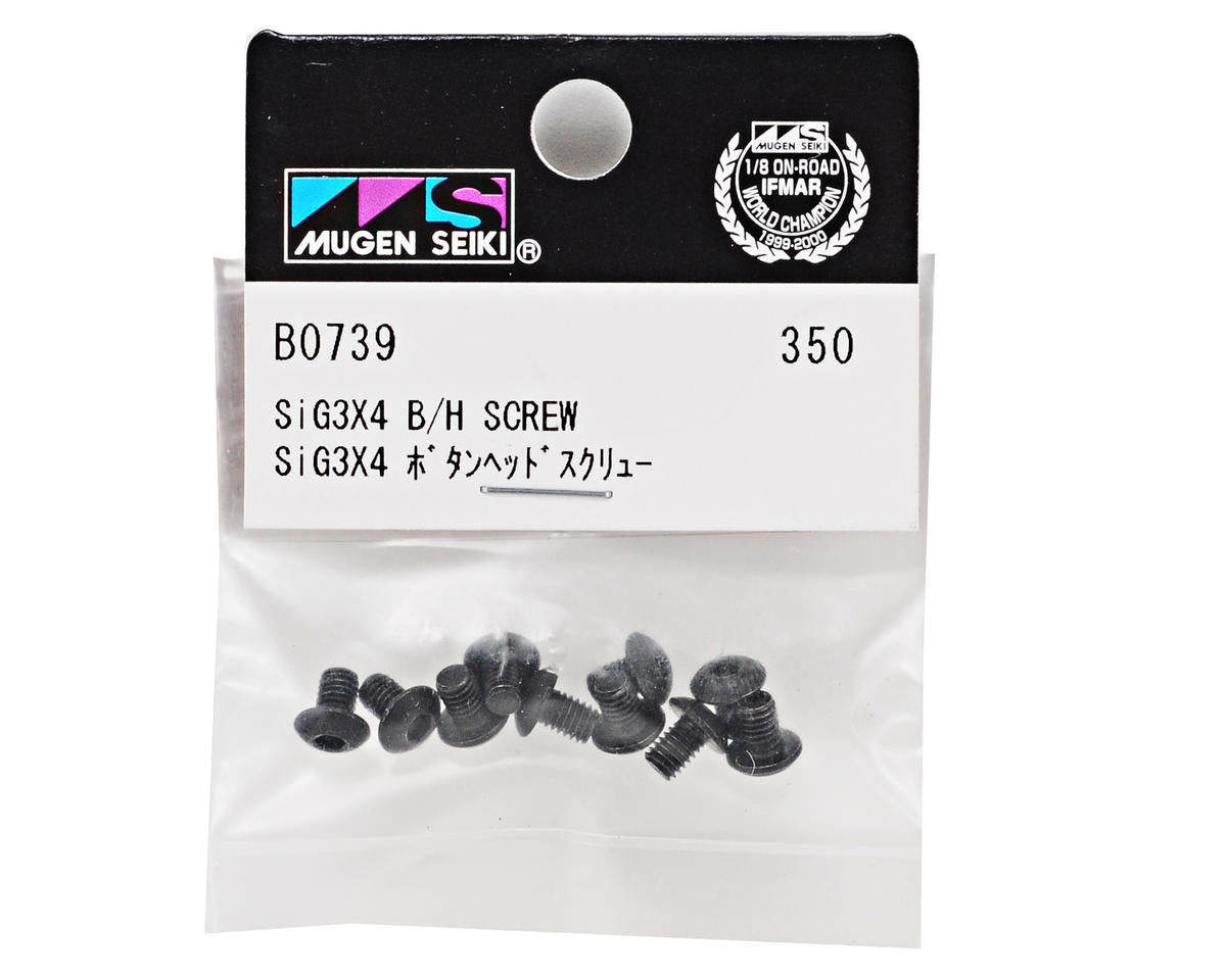 Mugen Seiki SIG 3x4mm Button Head Screw (10)
