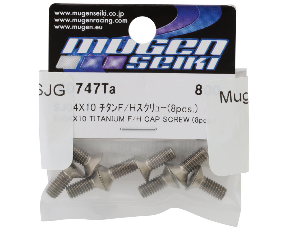 Mugen Seiki SJG Titanium Flat Head Screw Set (4x10mm)