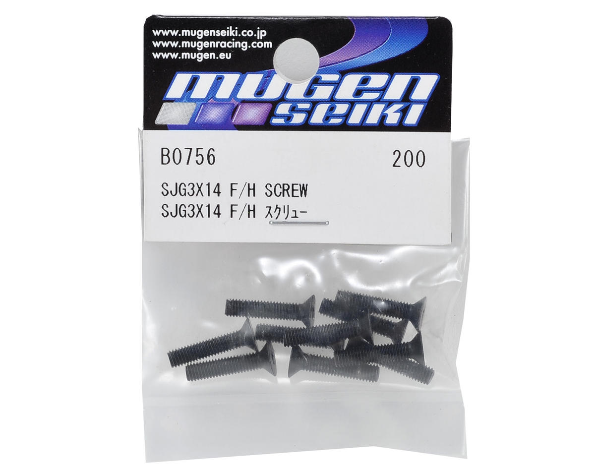 Mugen Seiki 3x14mm SJG Flat Head Screw (10)