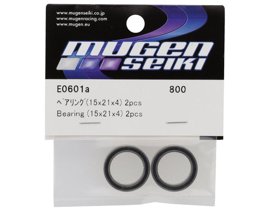 Mugen Seiki 15x21x4mm Rubber Shielded Ball Bearings (2)