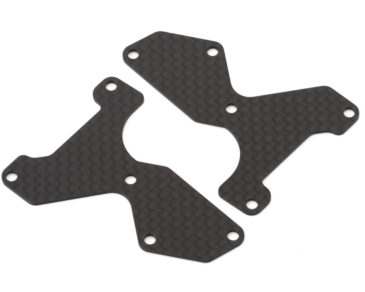 Mugen Seiki MBX8 Graphite Front Lower Suspension Arm Insert Plates (1.2mm) (2)