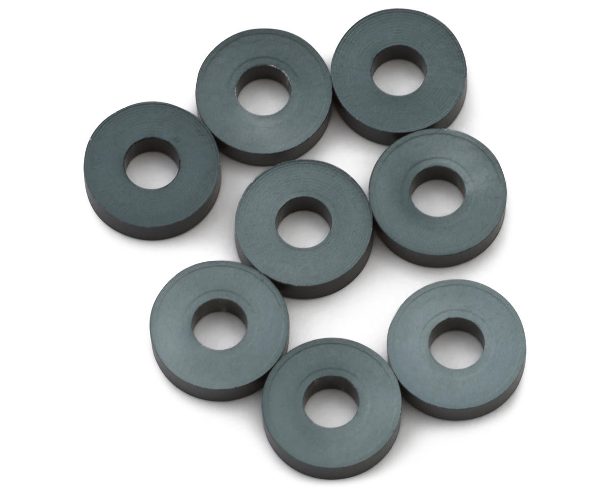 Mugen Seiki 3x8x2mm Aluminum Roll Center Spacers (Gun Metal) (8)