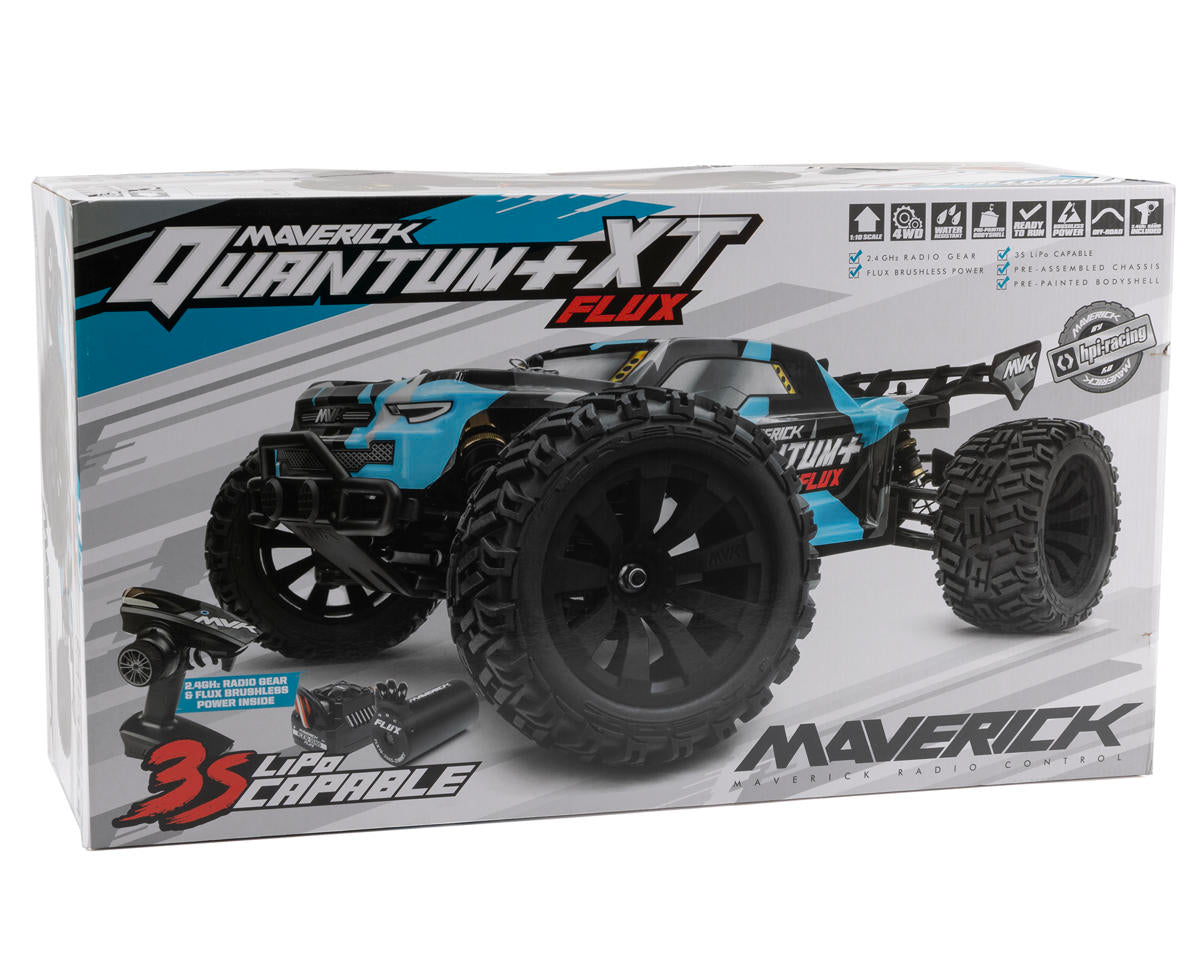 Maverick Quantum+ XT Flux 1/10 3S 4WD Brushless RTR Stadium Truck (Blue)
