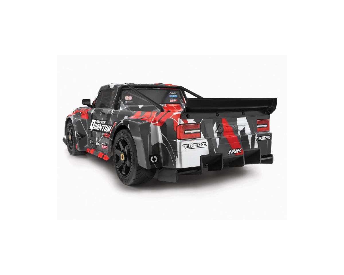 Maverick QuantumR Flux Pre-Painted 1/8 Race Truck Body (Black/Red)