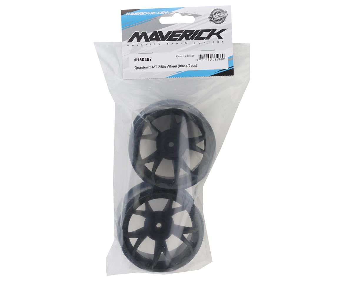 Maverick Quantum2 2.8in Monster Truck Wheels (Black) (2) (14mm Hex)