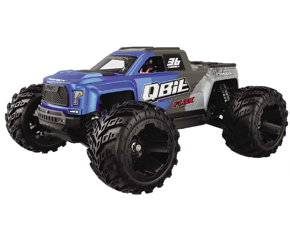 Maverick QBit MT Flux 1/16 4WD RTR Brushless Monster Truck (Blue)
