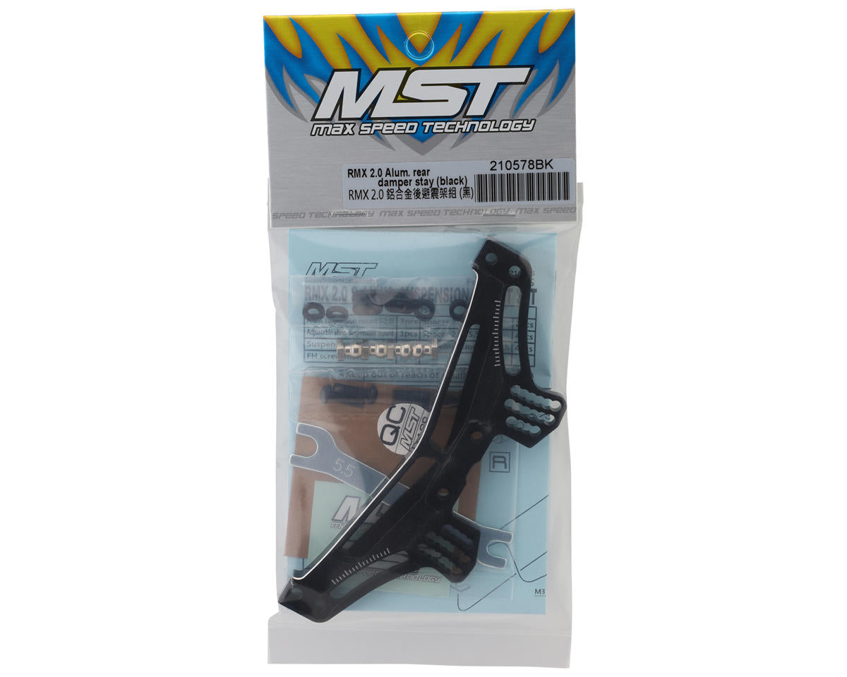 MST RMX 2.0 Aluminum Rear Damper Stay (Black)