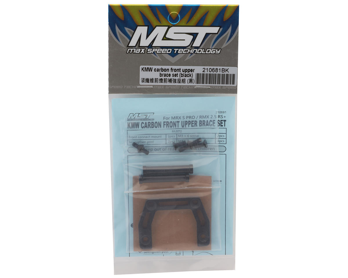 MST KMW Carbon Front Upper Brace Set (Black)