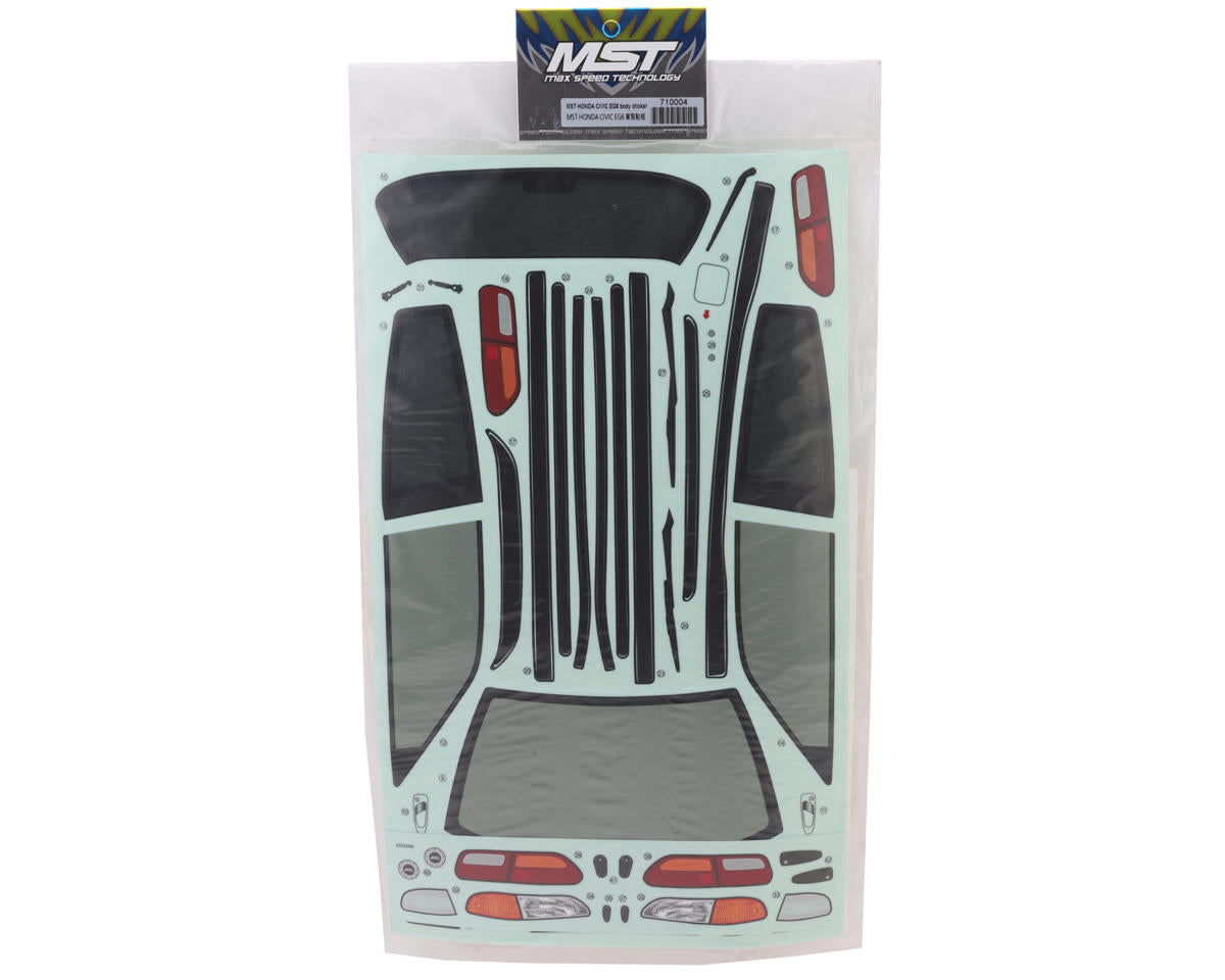 MST Honda Civic EG6 Body Decal & Window Mask Sheets Set