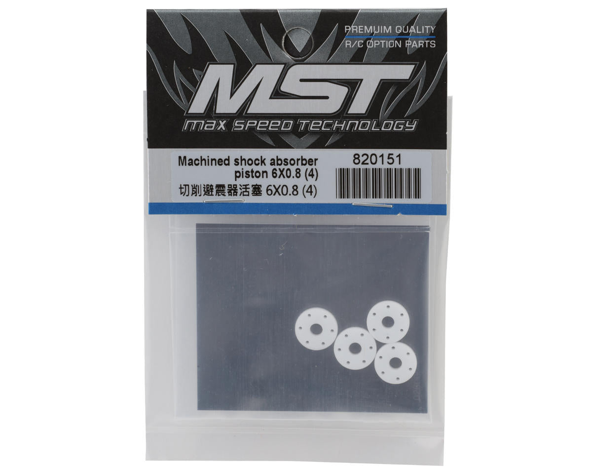 MST Machined Shock Pistons (4) (6x0.8mm)