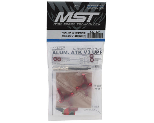 MST Aluminum ATK V3 Front Wheel Hub Uprights (Red) (2)