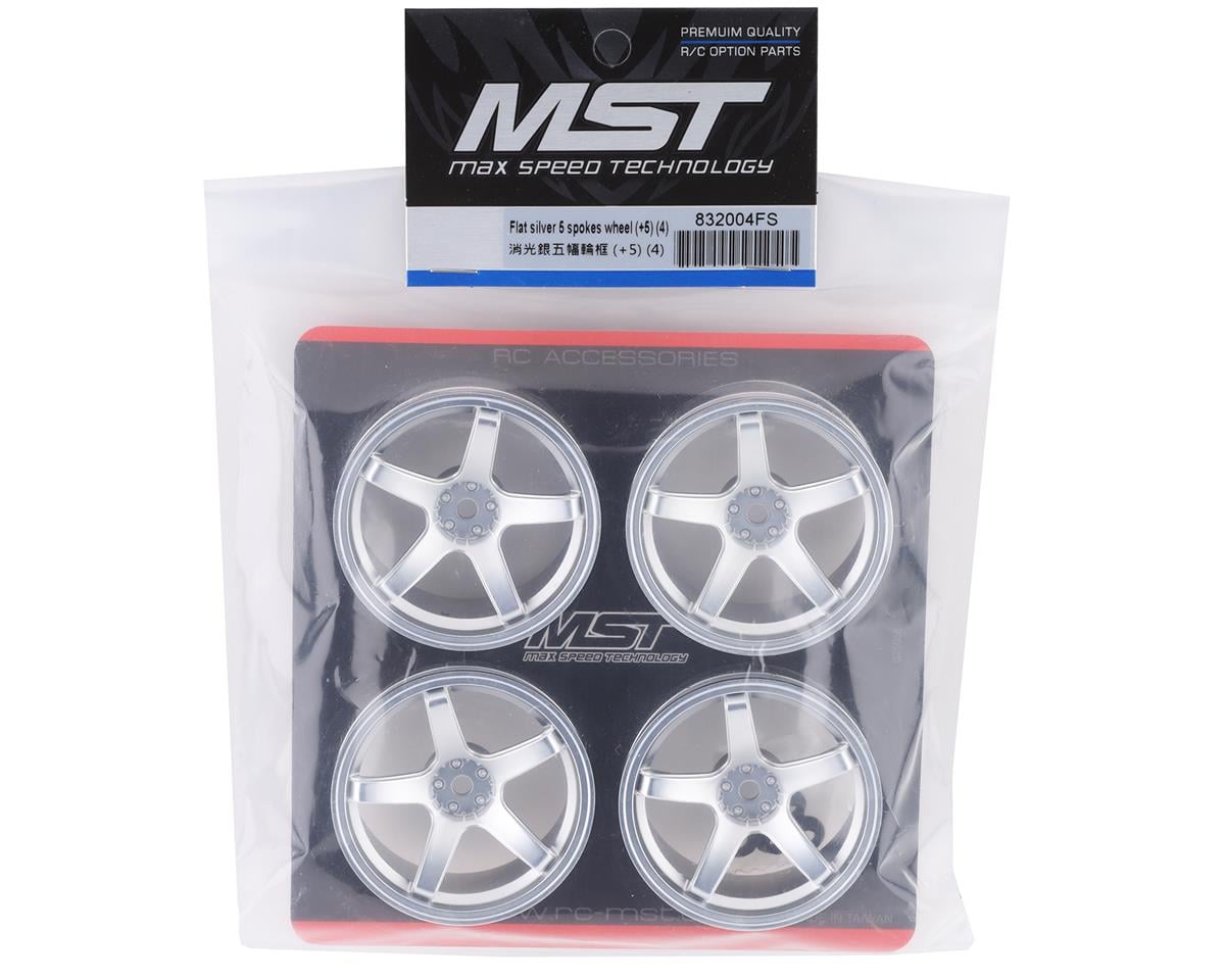 MST Flat silver 5 spokes wheel offset 5 (4)