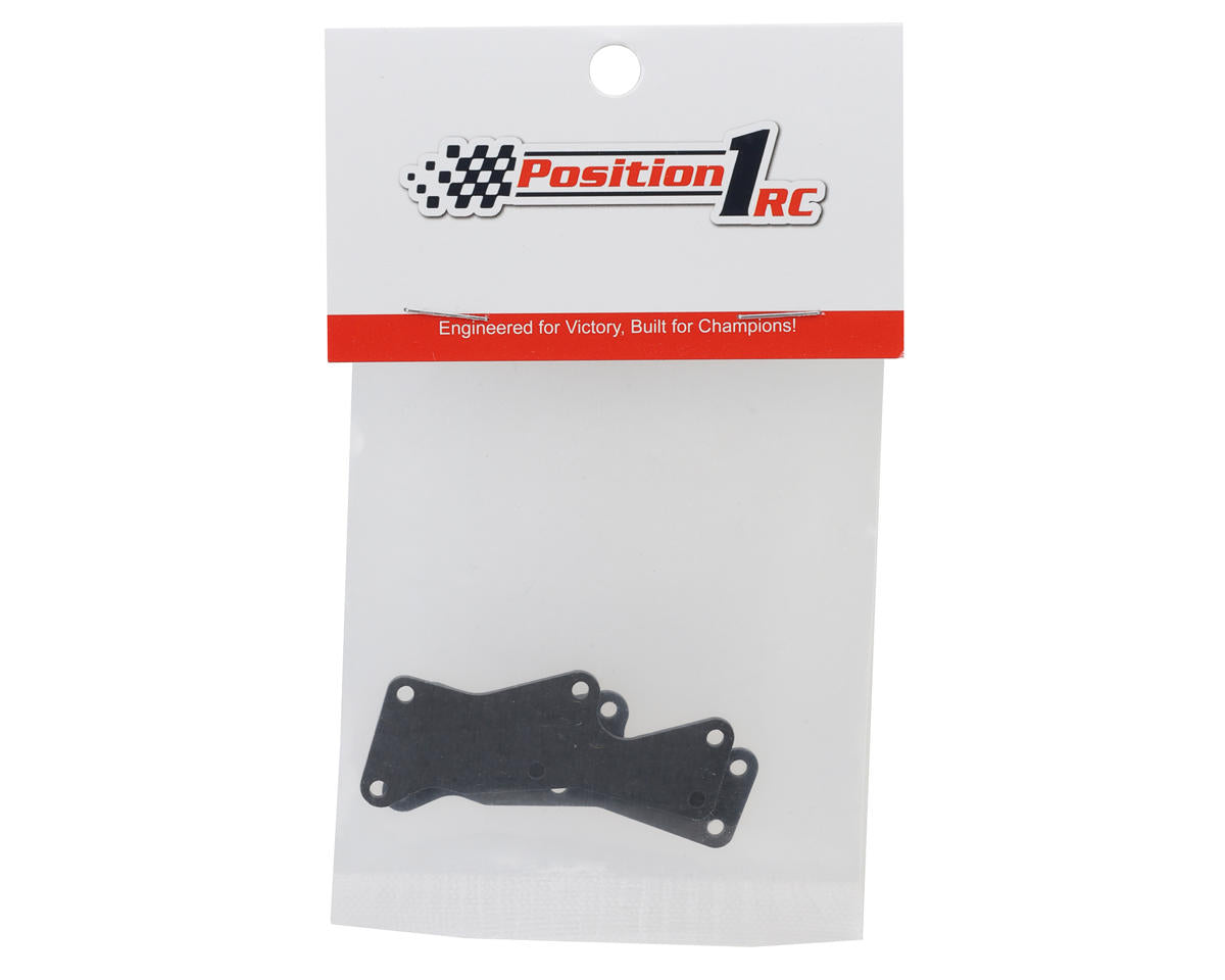 Position 1 RC TLR 8IGHT-X/E 2.0 Carbon Fiber Front Arm Inserts (2)