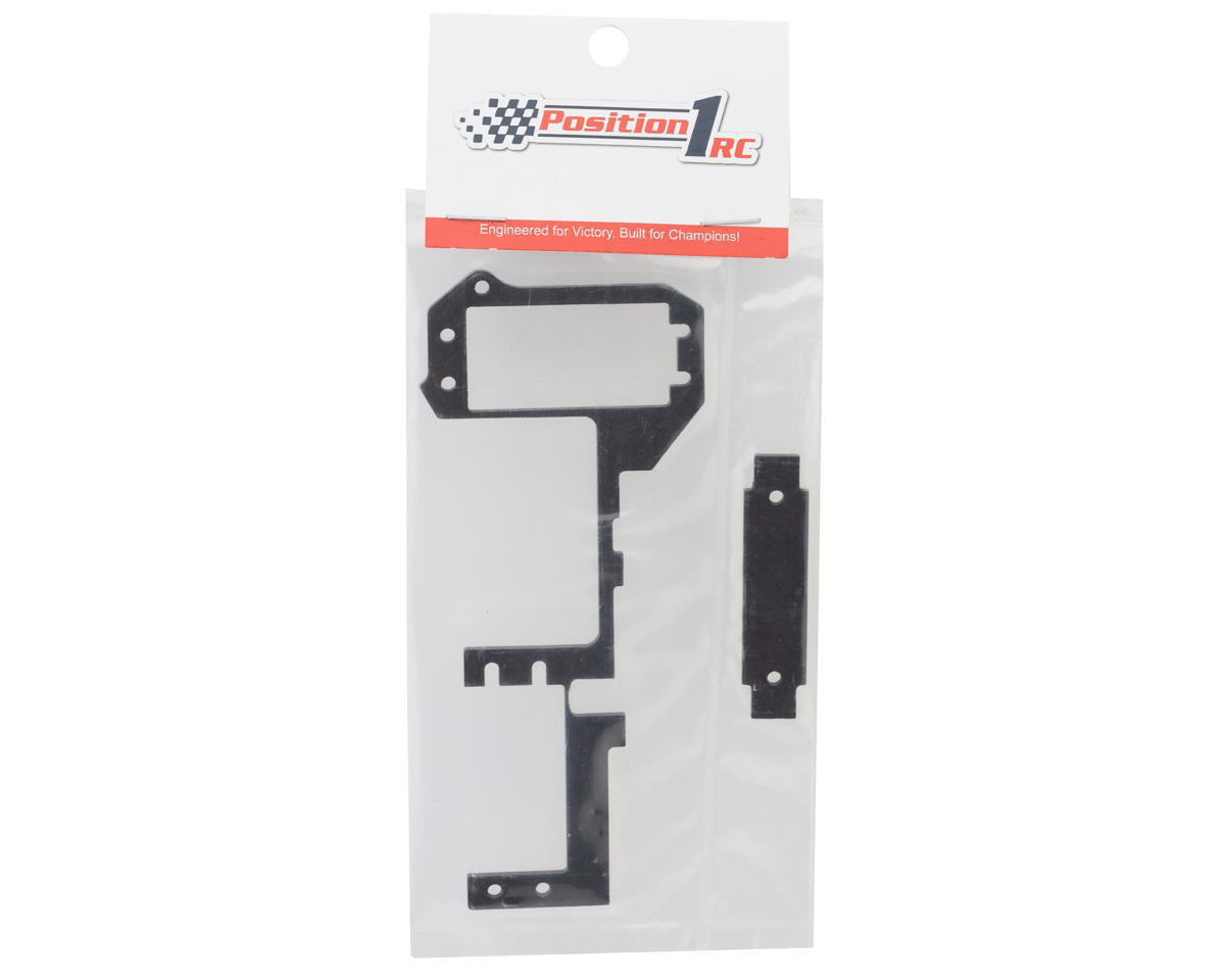 Position 1 RC HB Racing D8/D8T Carbon Fiber Radio Tray Stiffener Set