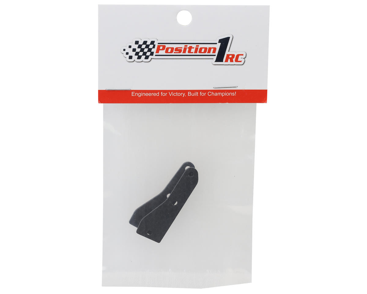 Position 1 RC Team Associated RC8B4 Carbon Fiber Front Upper Arm Inserts (2)