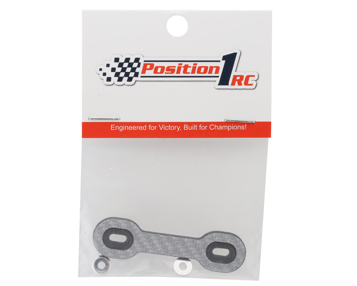 Position 1 RC Universal Carbon Fiber One Piece Wing Button Plate (Silver)