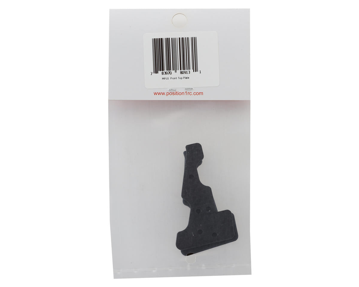 Position 1 RC MP10 Carbon Fiber Front Arm Stiffener Set (2)