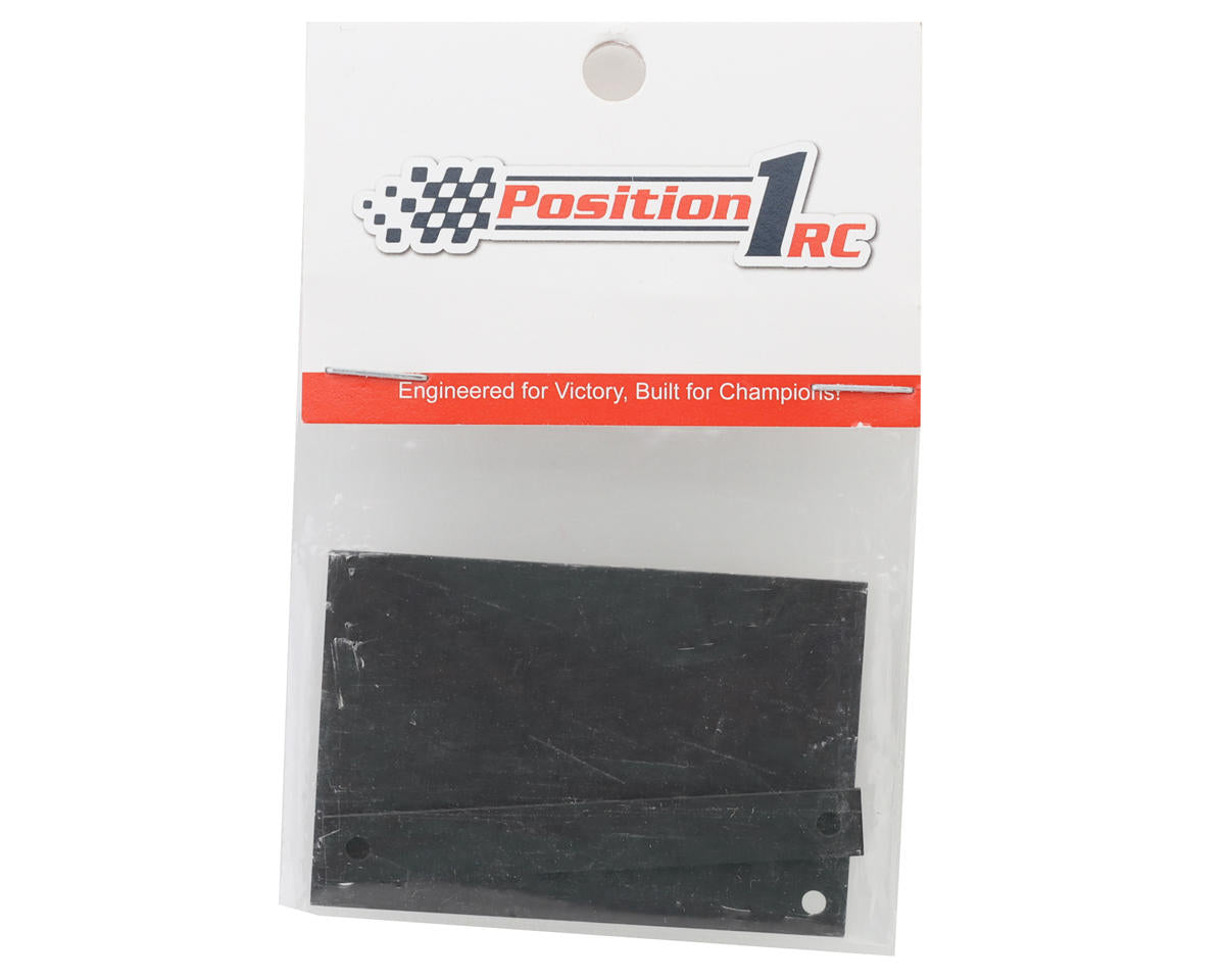 Position 1 RC HB Racing D8/D8T Carbon Fiber Fuel Tank Heat Guard Set
