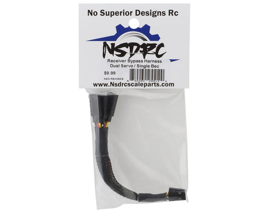 No Superior Designs RC RX Bypass Harness (Dual Servo/BEC)