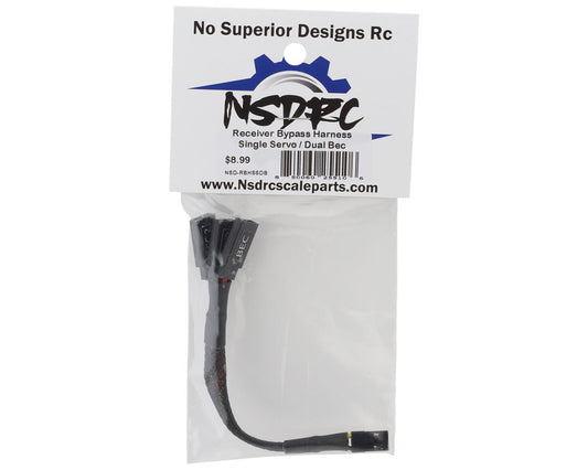 No Superior Designs RC RX Bypass Harness (Single Servo/Dual BEC)