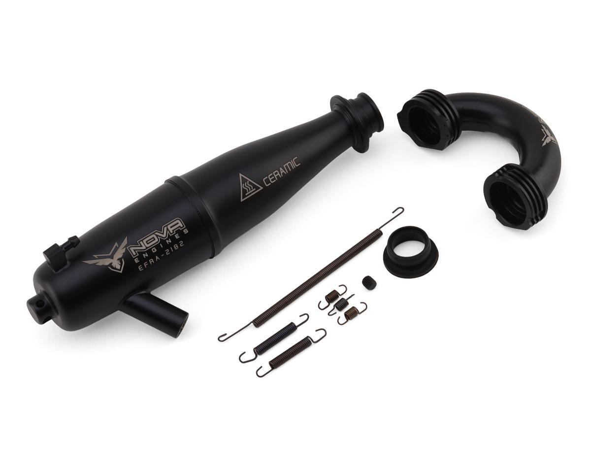 Nova Engines Kombo Off-Road Black Ceramic Coated Tuned Pipe w/Conical Manifold