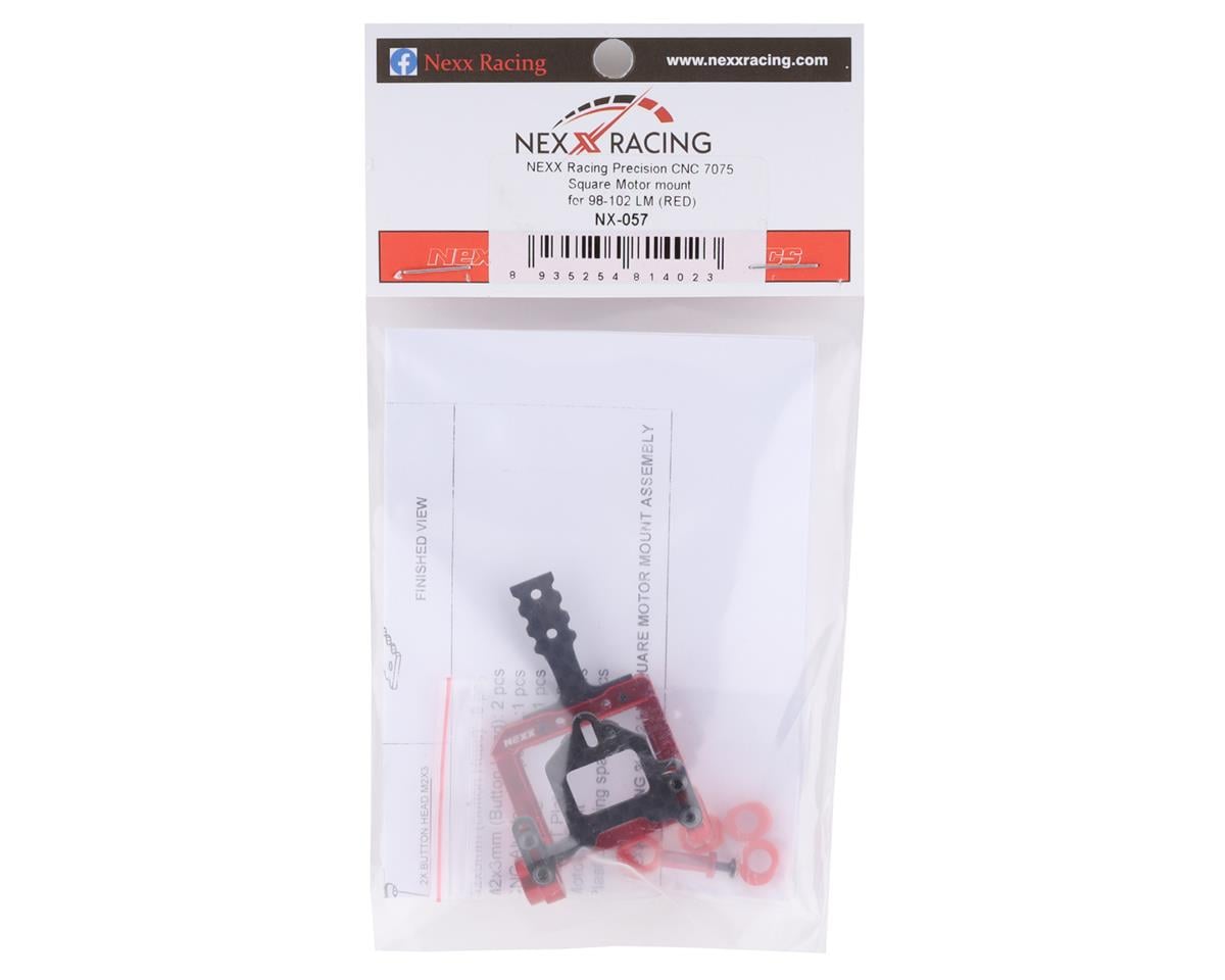 NEXX Racing Aluminum Square Motor Mount for 98-102mm LM (Red)