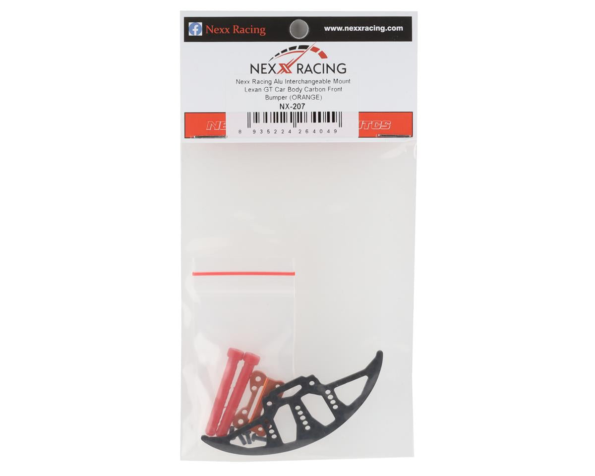 NEXX Racing Mini-Z Aluminum/Carbon Front GT Car Bumper (Orange)