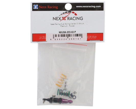 NEXX Racing Mini-Z Premium Aluminum Dual Spring Oil-Filled Center Shock (Purple)