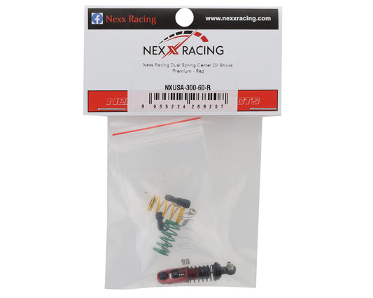 NEXX Racing Mini-Z Premium Aluminum Dual Spring Oil-Filled Center Shock (Red)