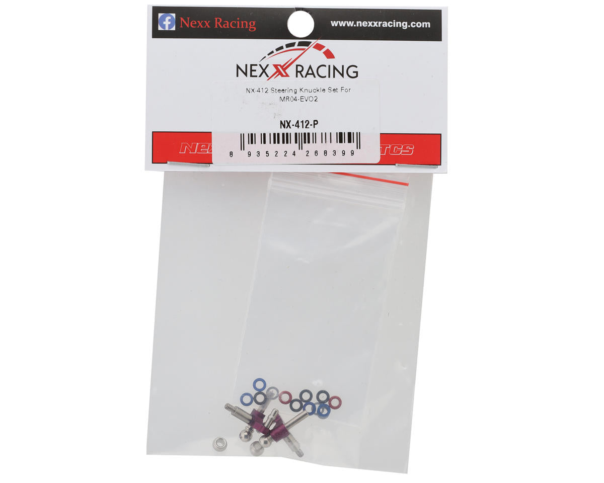 NEXX Racing Mini-Z MR04-EVO2 Aluminum Steering Knuckles (Purple) (2)