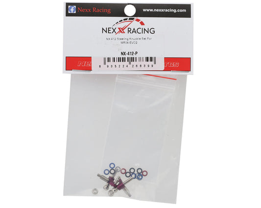 NEXX Racing Mini-Z MR04-EVO2 Aluminum Steering Knuckles (Purple) (2)