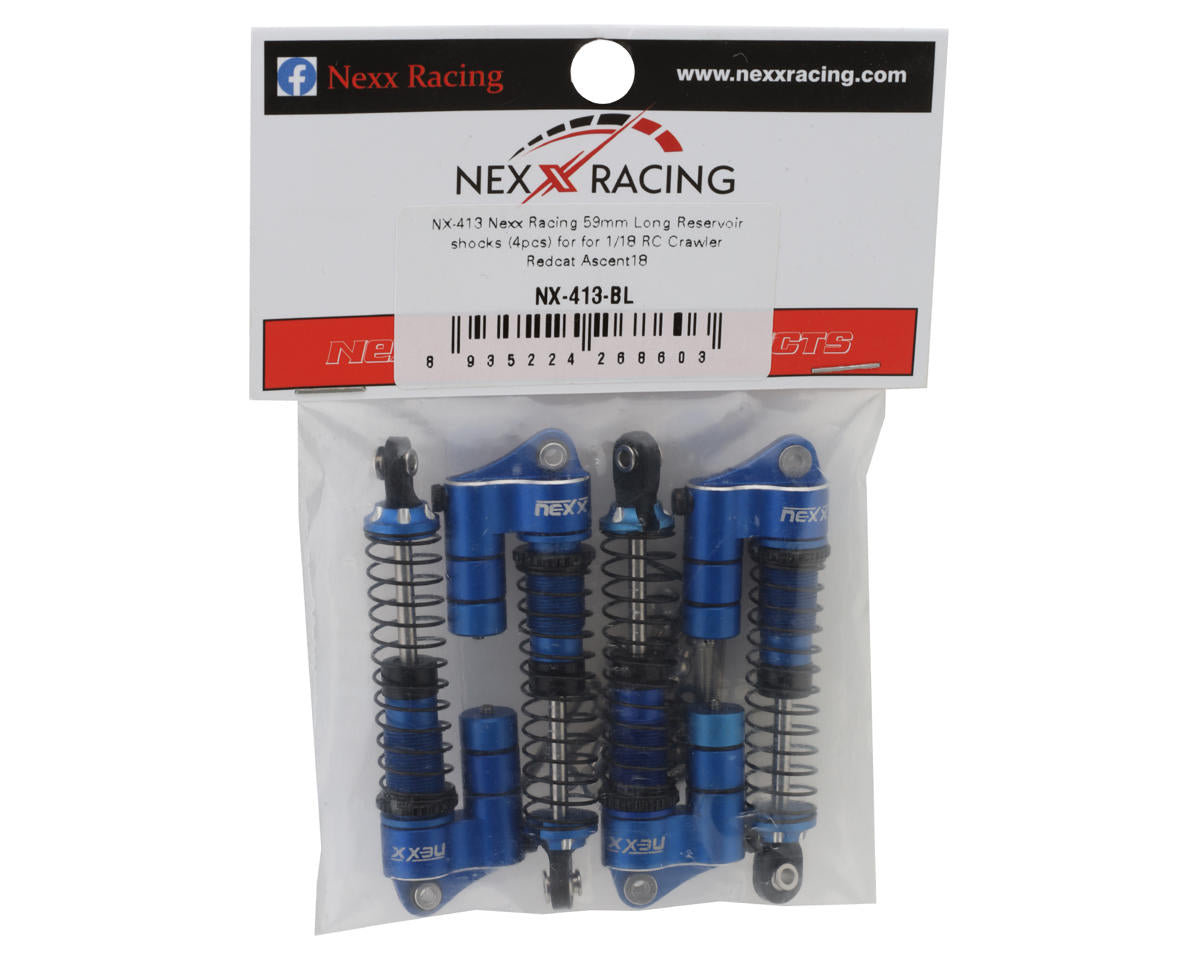 NEXX Racing Redcat Ascent-18 59mm Aluminum Oil-Filled Reservoir Shocks