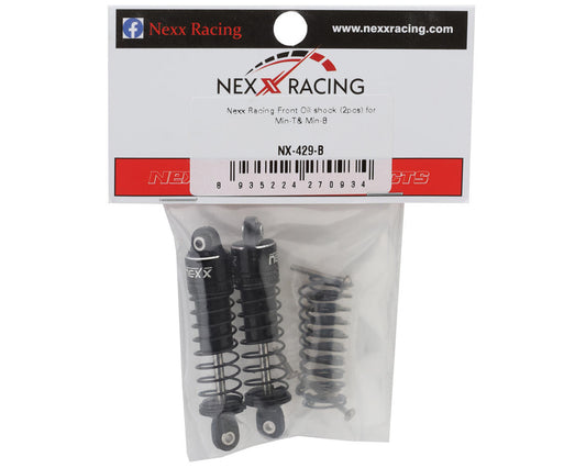 NEXX Racing Mini-B/T-2.0 Front Aluminum Oil-Filled Shocks (Black) (2)